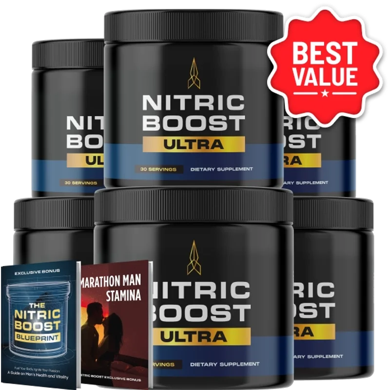 Nitric Boost Ultra Men's Wellness Supplement Bottle (6 Bottle / 180 Day Pack)